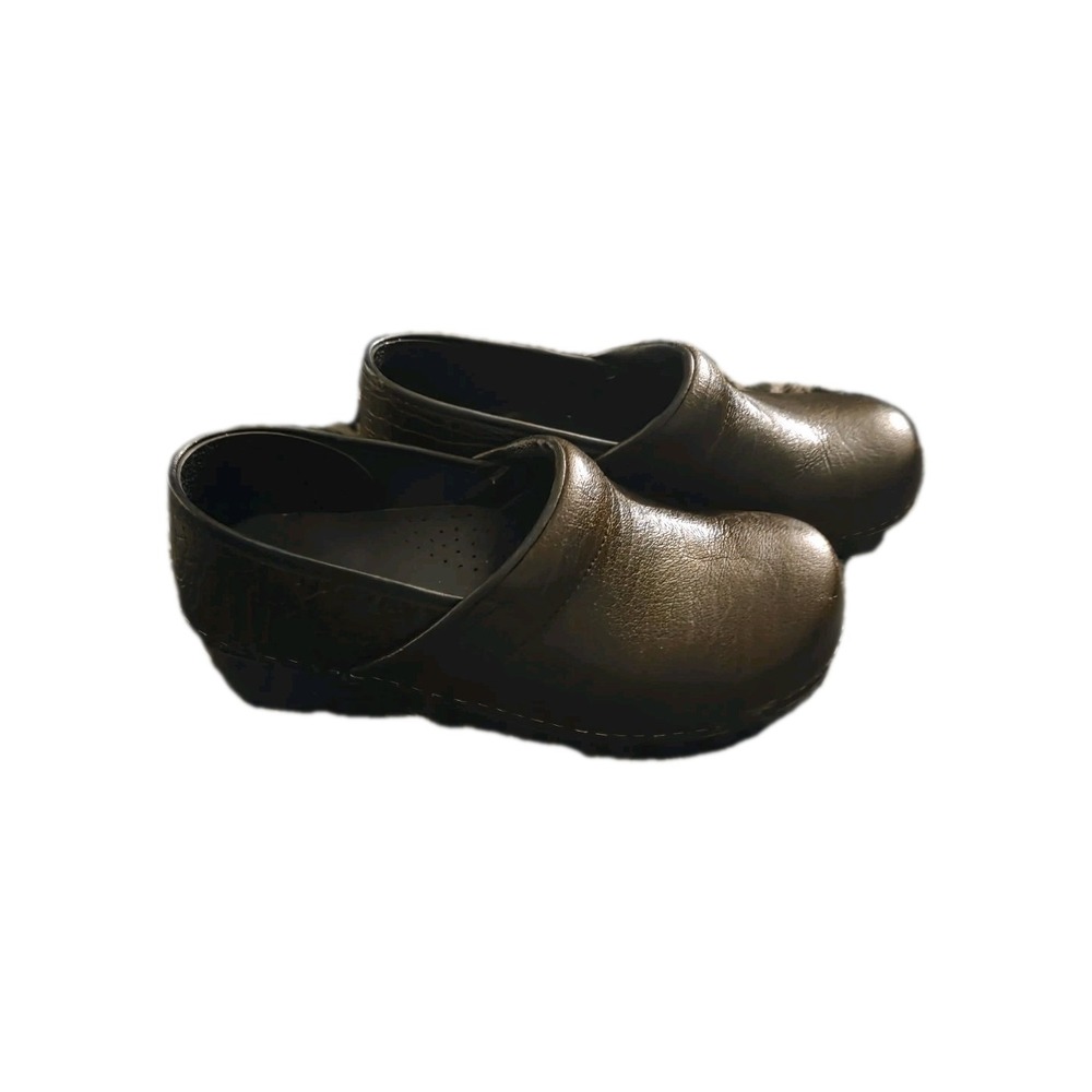 Sanita Professional Danish‎ Clogs Brown Textured Leather Slip On Mules Size 40